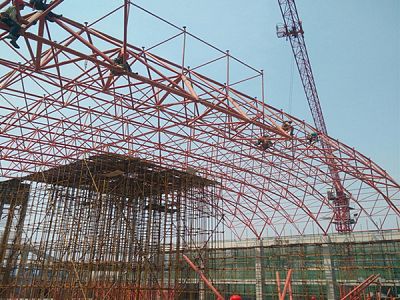 Metal Roof Steel Shed Space Frame Warehouse Steel Arch Building