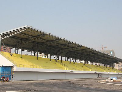 Large Span Steel Pipe Truss Structure For Outdoor Stadium