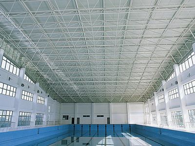 Steel Space Frame Construction Structures Swimming Pool Cover